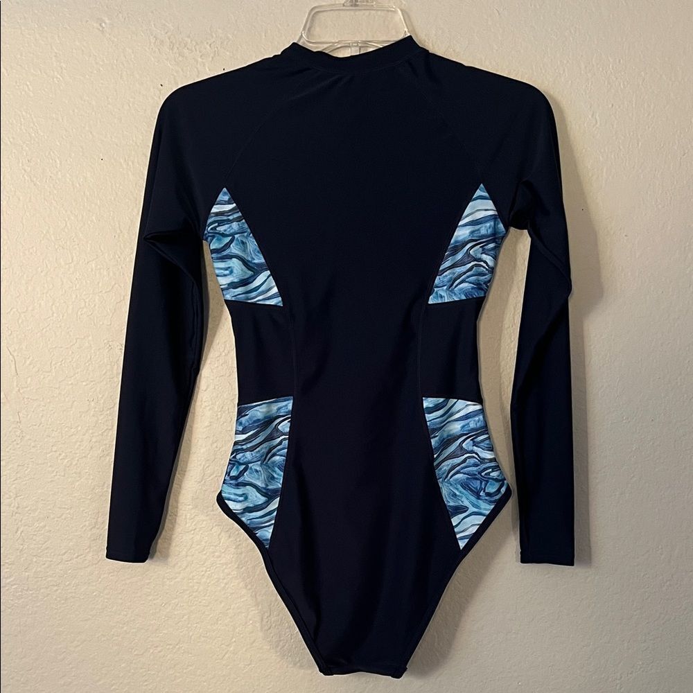AXESEA Long Sleeve Rash Guard UV UPF 50+ Protection Printed Zipper  Surfing in 4 - Picture 5 of 10